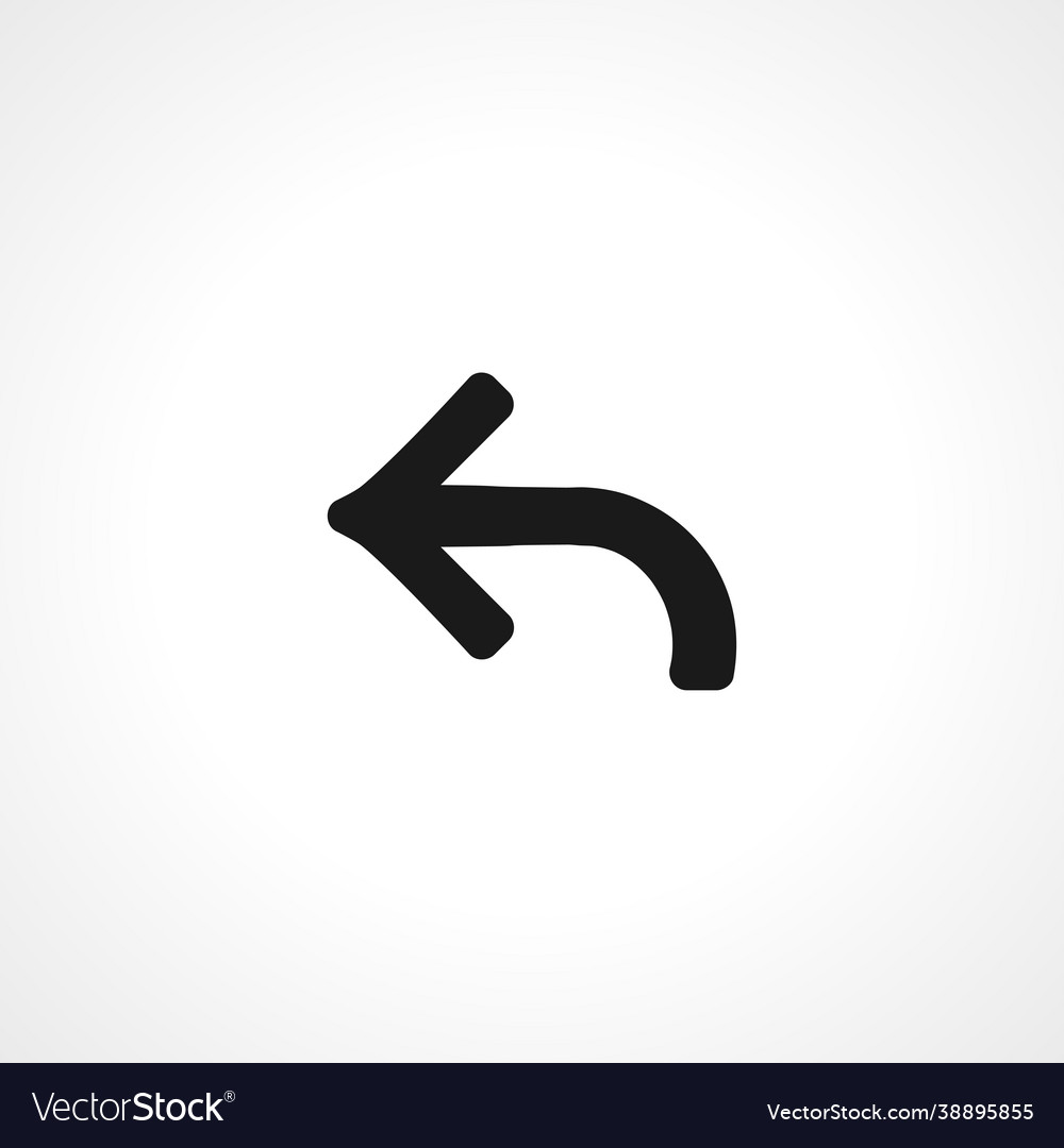 Reply icon arrow simple isolated web vector image Reply icon arrow simple isolated web