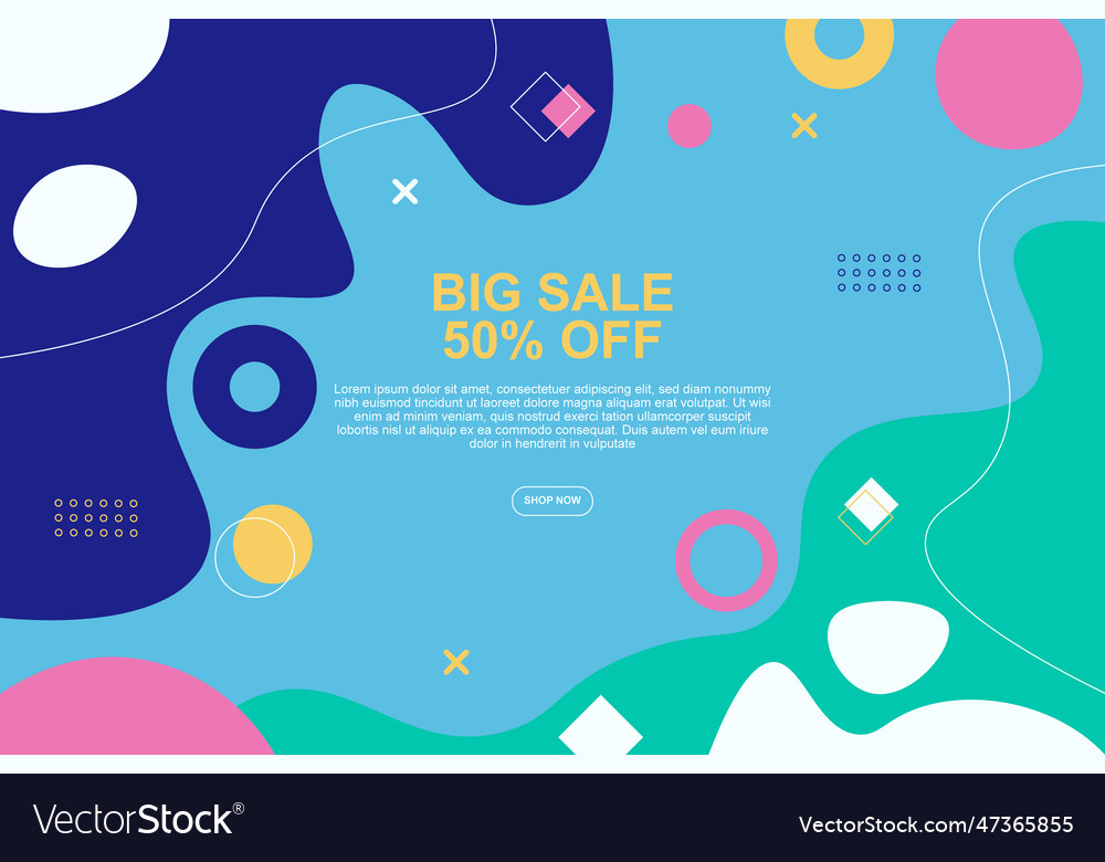 Sale banner background with flat style