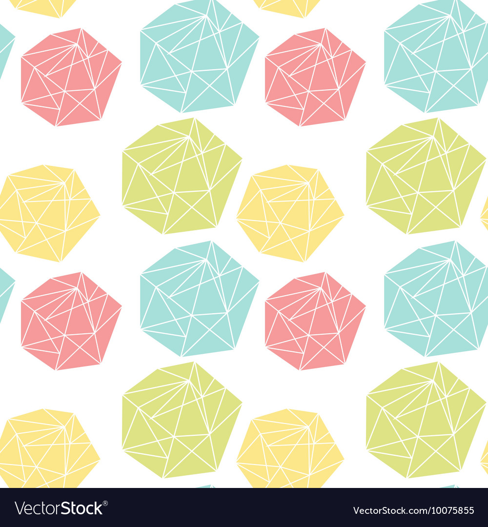 Seamless repeat pattern with polygonal shapes