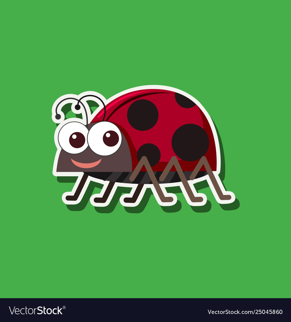 Free Vector  Cute ladybug animal cartoon sticker