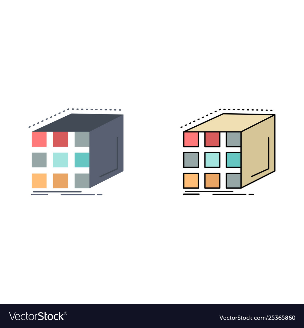 Abstract aggregation cube dimensional matrix flat vector image Abstract aggregation cube dimensional matrix flat