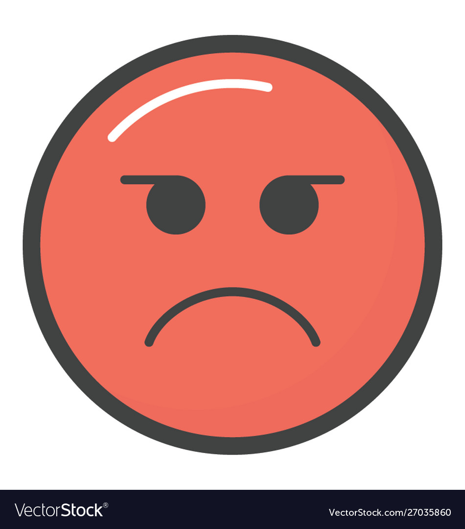 Angry face emoji Royalty Free Vector Image - VectorStock