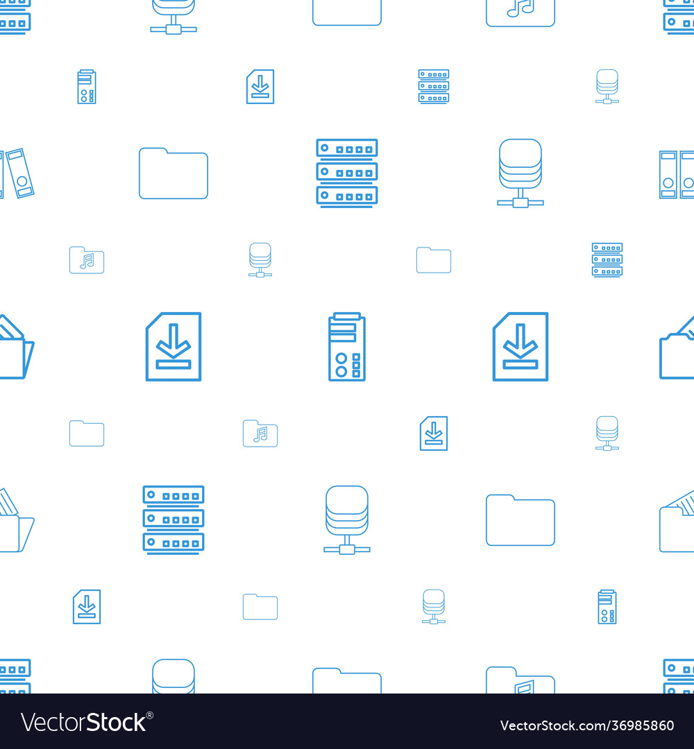 Archive icons pattern seamless white background