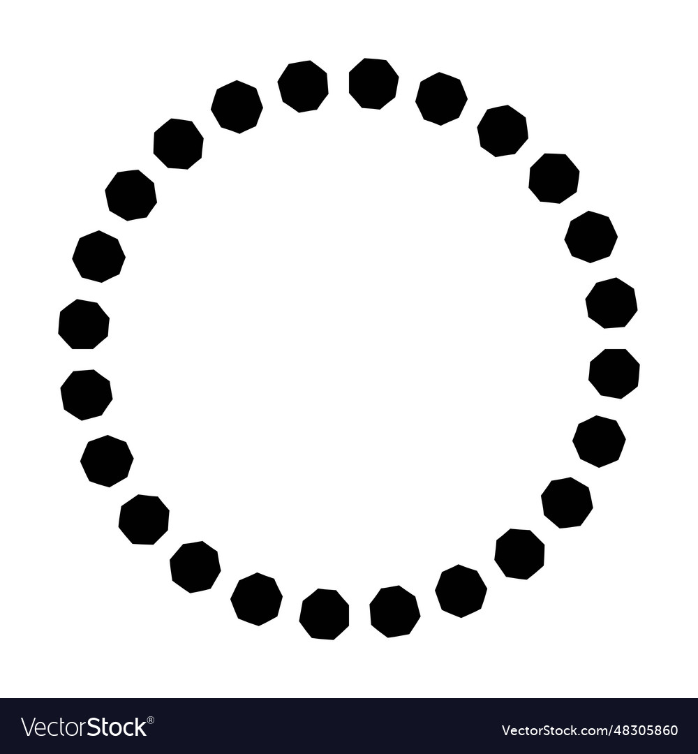 Circle frame border round design shape icon vector image Circle frame border round design shape icon