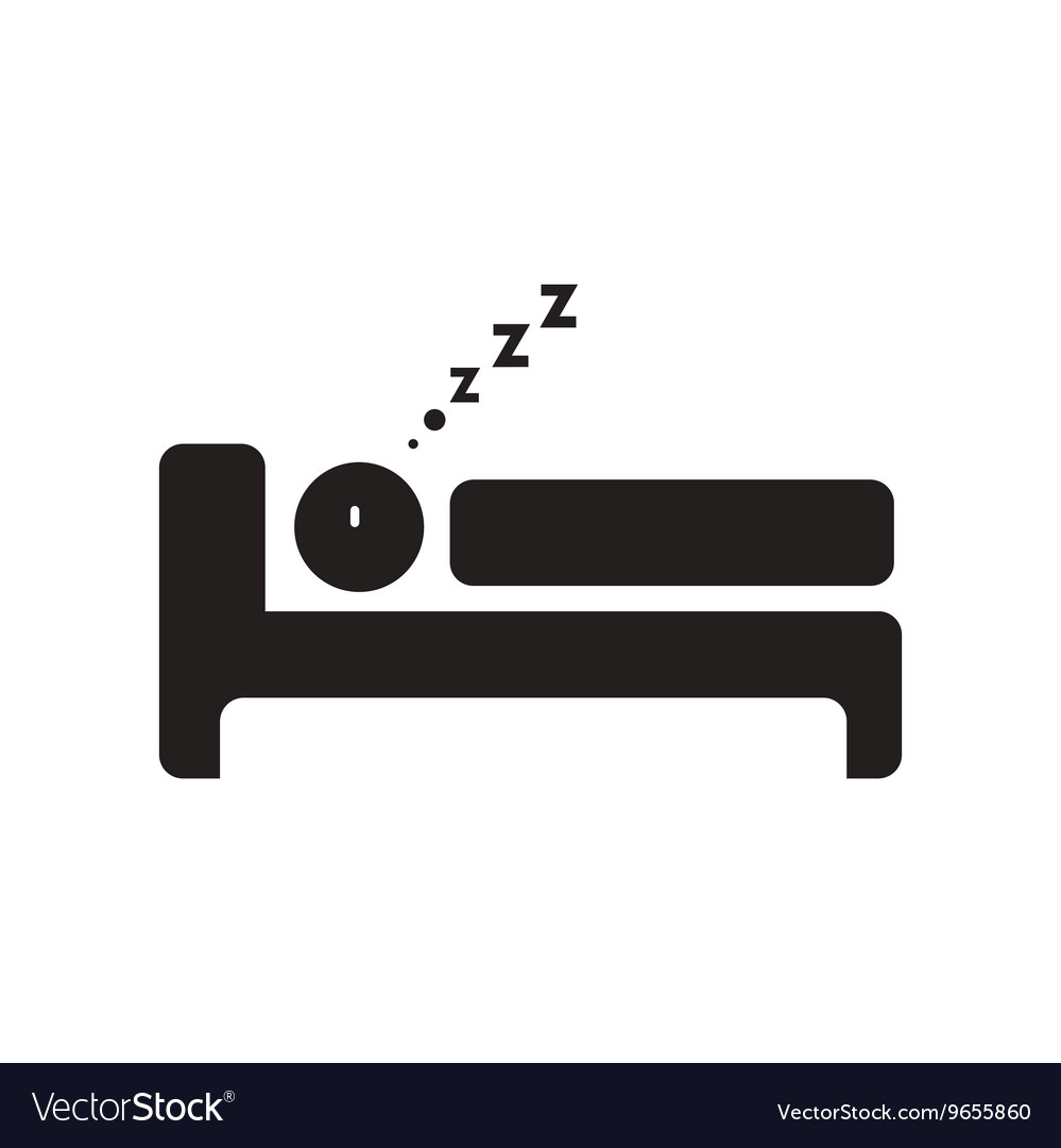 Flat icon in black and white style man sleeps Vector Image