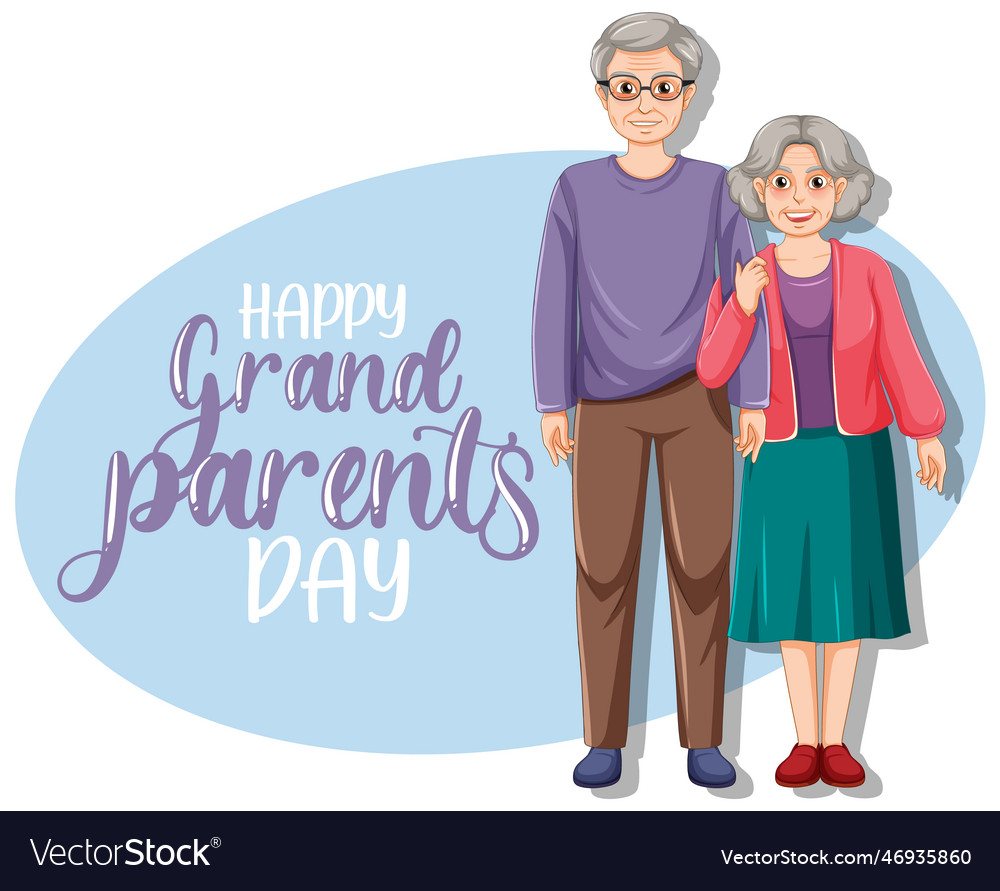 Happy grandparent day banner Royalty Free Vector Image