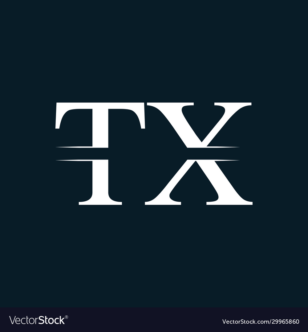 Initial letter tx logo design template linked Vector Image