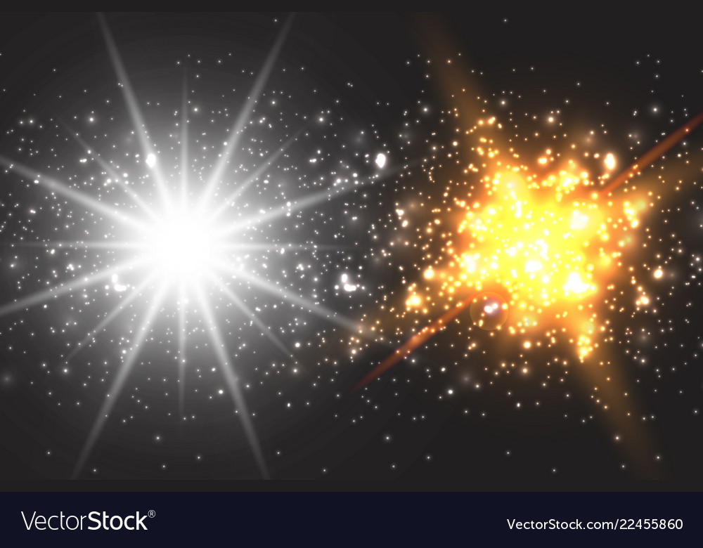 Light effect glow star flashed sequins