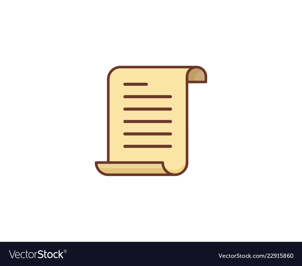 Paper scroll logo icon design