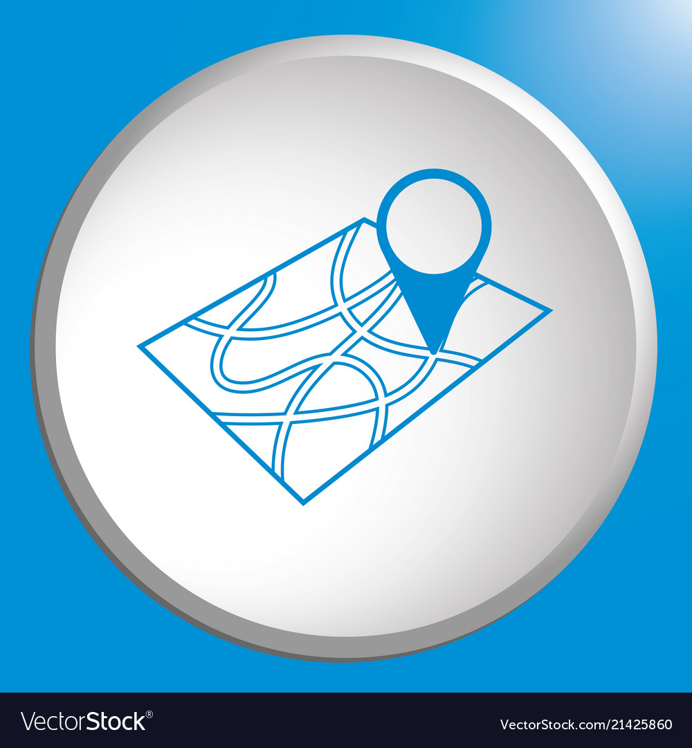 Pointer on map icon vector image Pointer on map icon