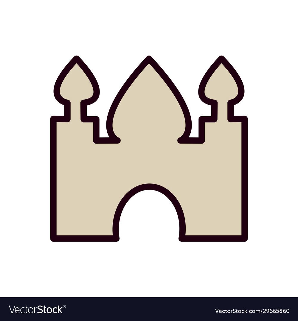Ramadan mosque line and fill style icon