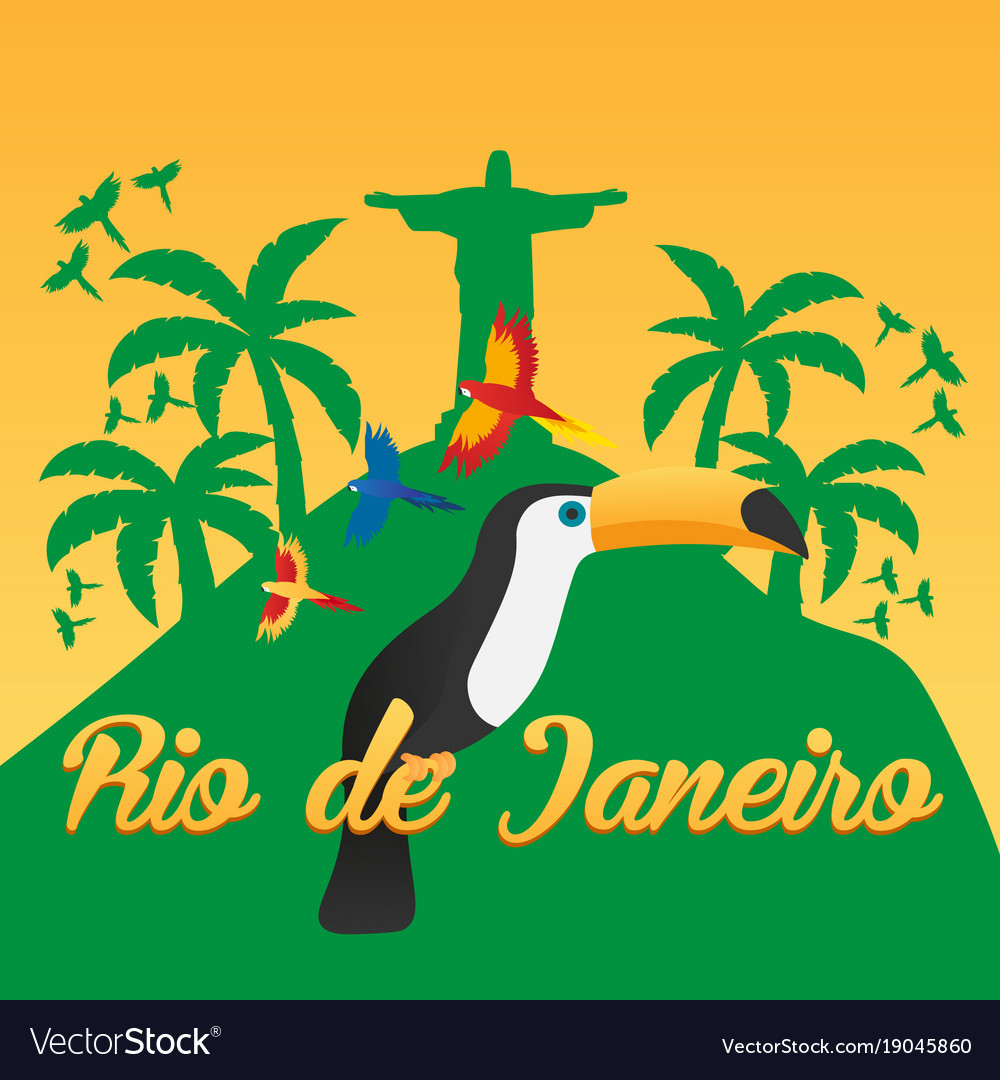Rio de jeaneiro poster travel in brasil south