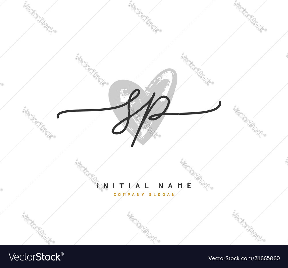 S p sp beauty initial logo handwriting