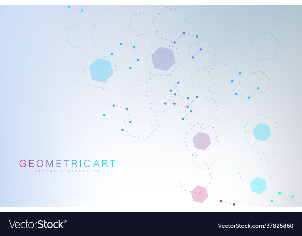 Science network pattern connecting lines and dots Vector Image Science network pattern connecting lines and dots