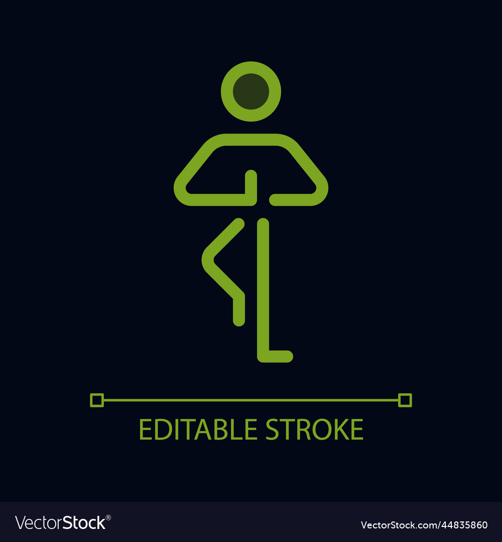 Tree pose pixel perfect glassmorphism ui icon