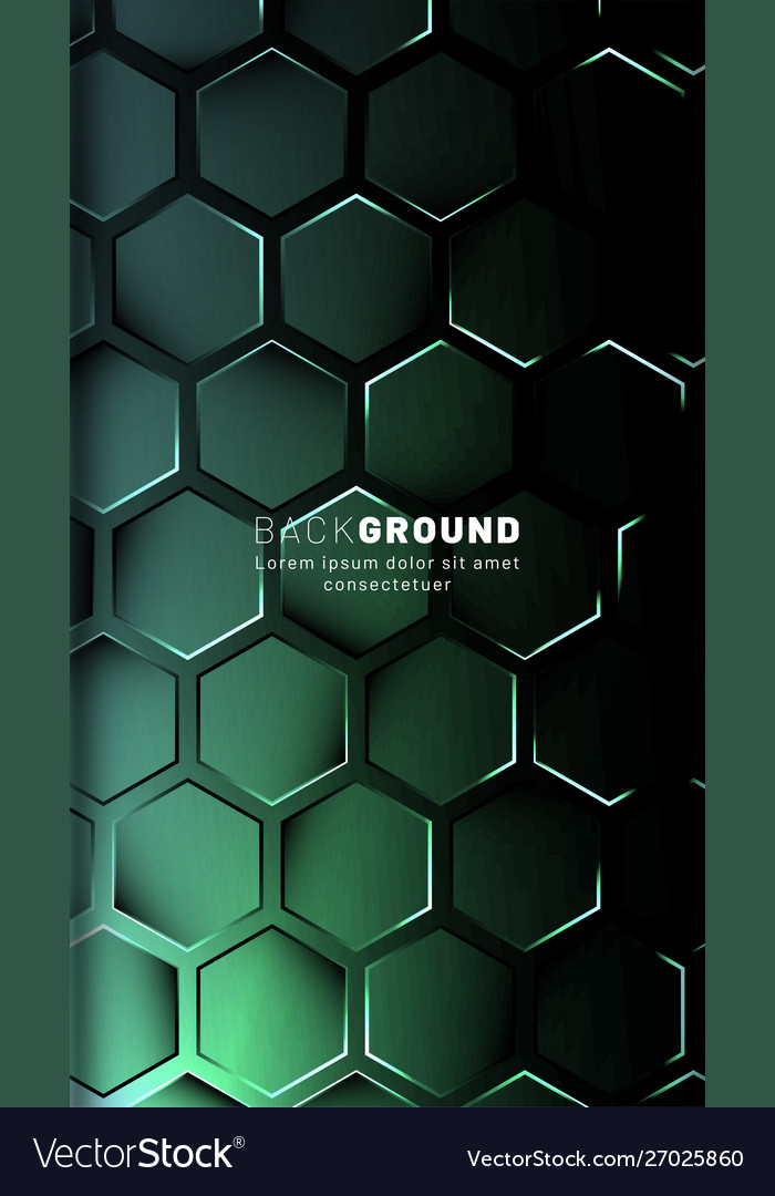 Vertical hexagon background gradient color light Vector Image Vertical hexagon background gradient color light