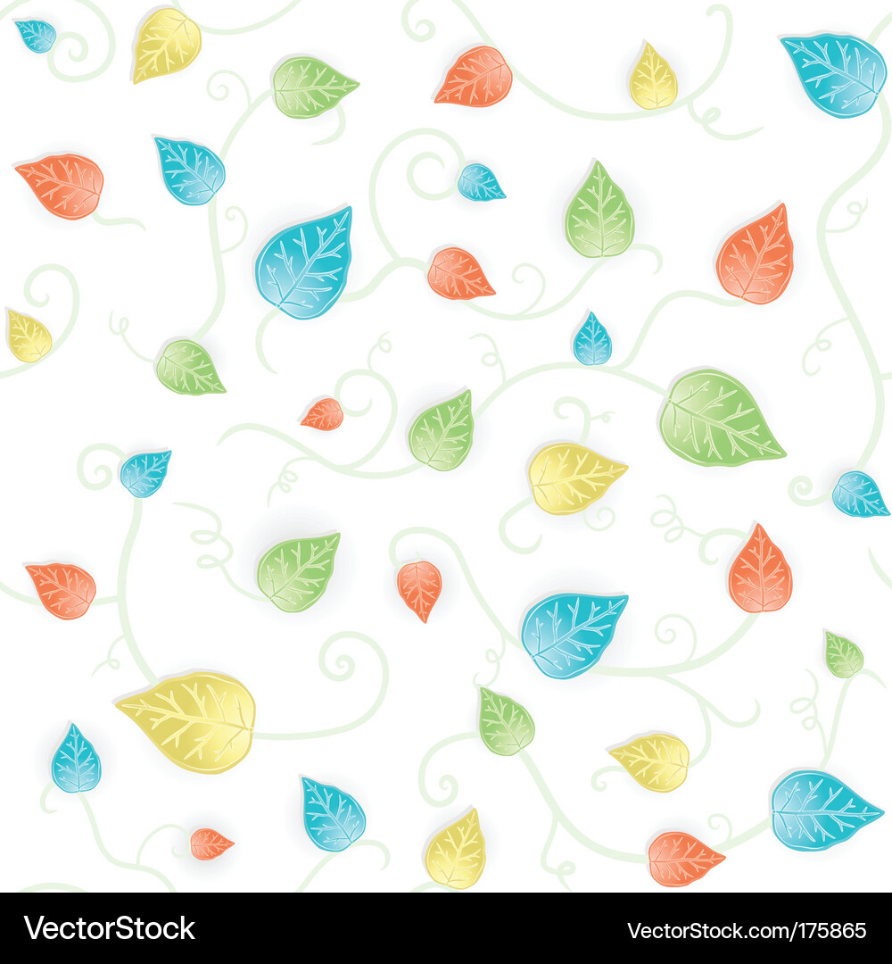 Autumn leafy seamless pattern Royalty Free Vector Image