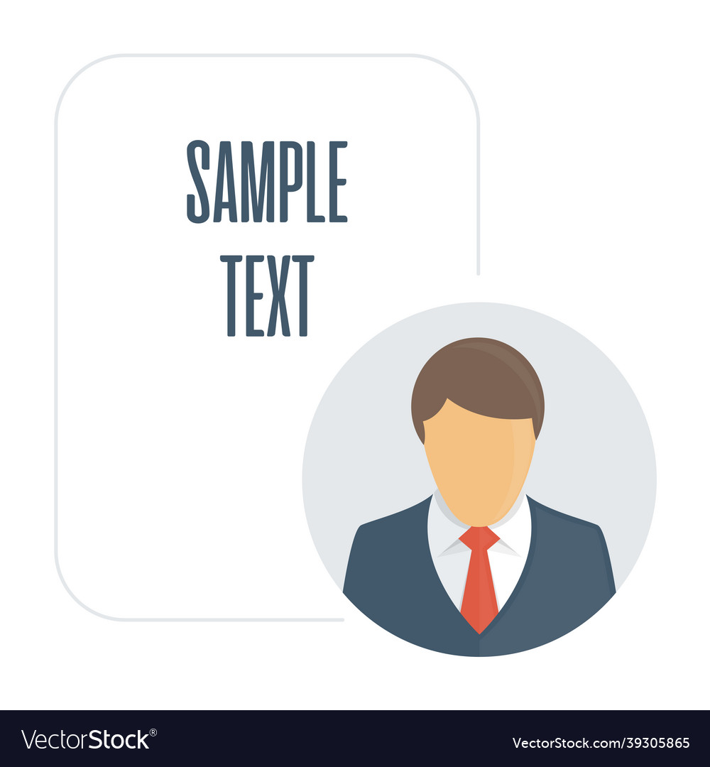 Avatar with a dialog cloud vector image Avatar with a dialog cloud