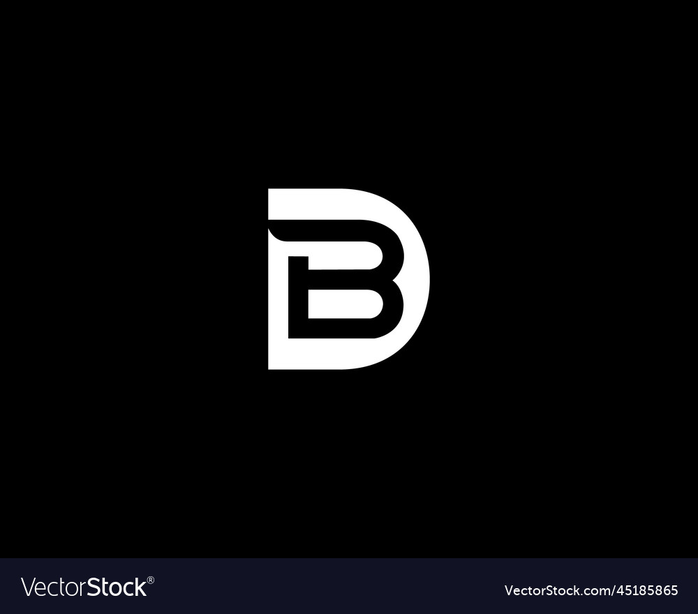 Creative bd and db letter initial logo design Vector Image Creative bd and db letter initial logo design
