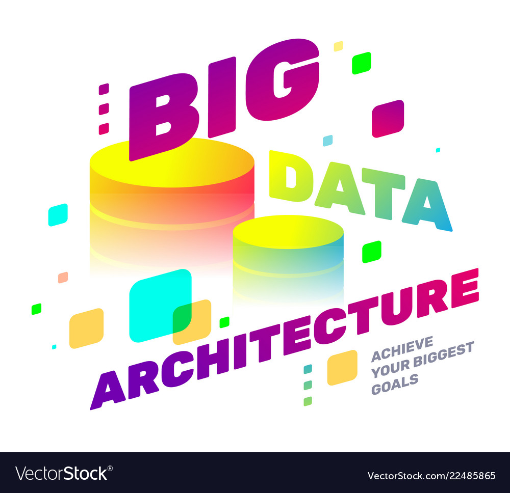Creative of multicolor big data architecture