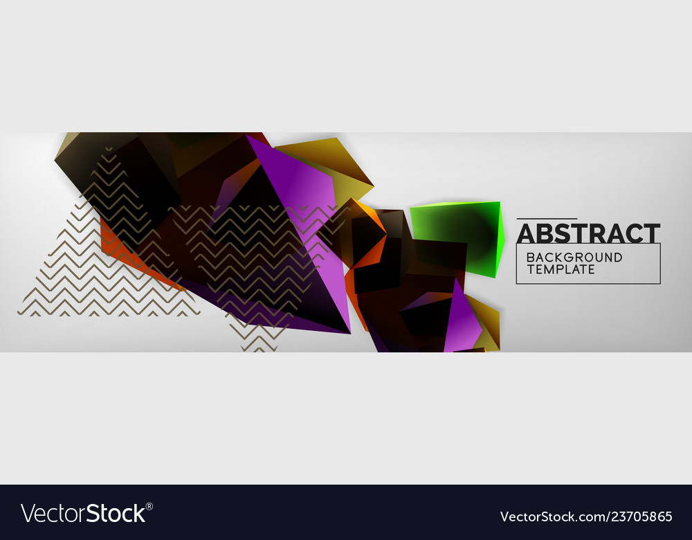 Dark 3d triangular low poly shapes abstract vector image Dark 3d triangular low poly shapes abstract