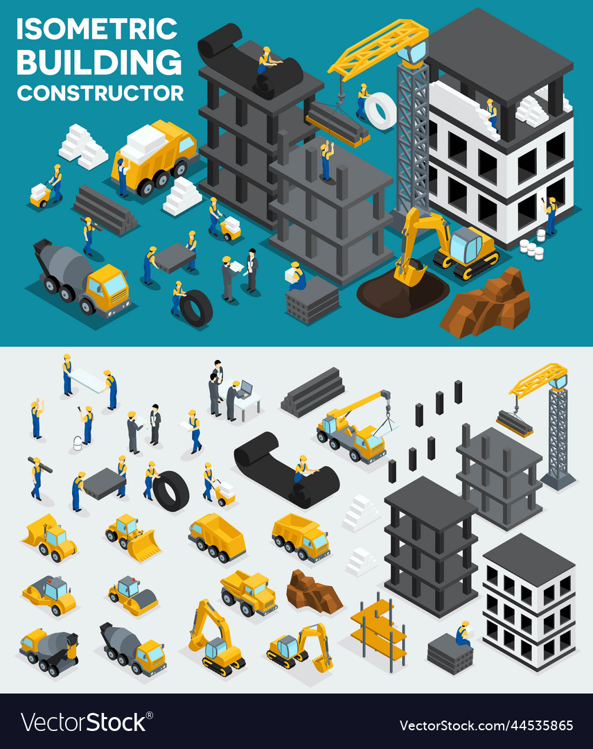 Design building isometric view create your own