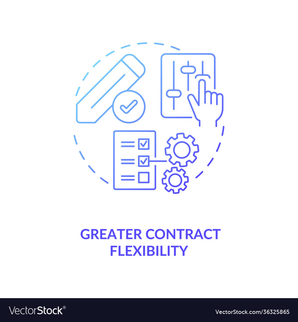 Greater contract flexibility concept icon Vector Image