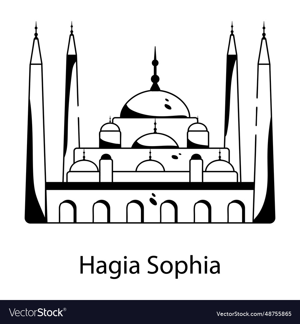 Hagia Sophia Royalty Free Vector Image - Vectorstock