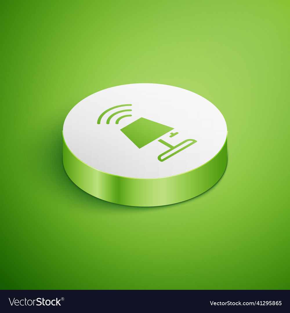 Isometric smart table lamp system icon isolated Vector Image Isometric smart table lamp system icon isolated