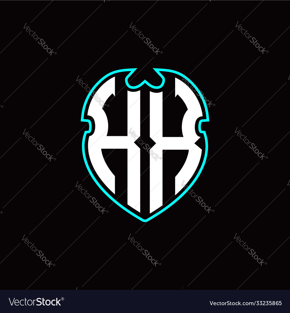 K x initial logo design with a shield shape vector image K x initial logo design with a shield shape