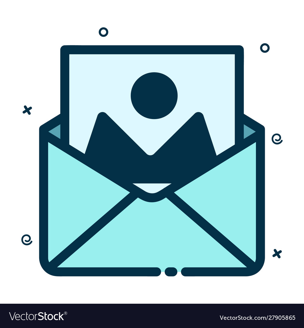Message icon in a modern style Vector Image Message icon in a modern style