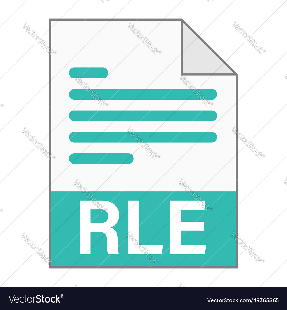 Modern flat design of rle file icon for web Vector Image Modern flat design of rle file icon for web