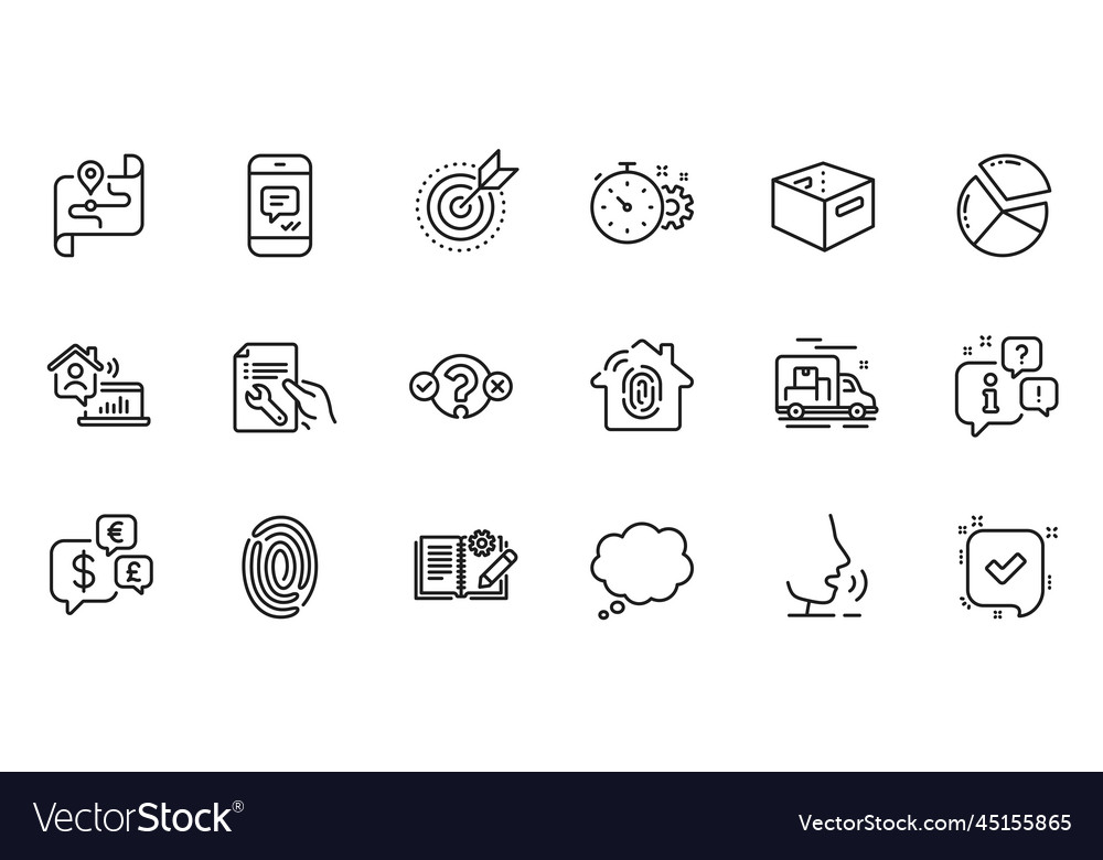Outline set of pie chart quiz test