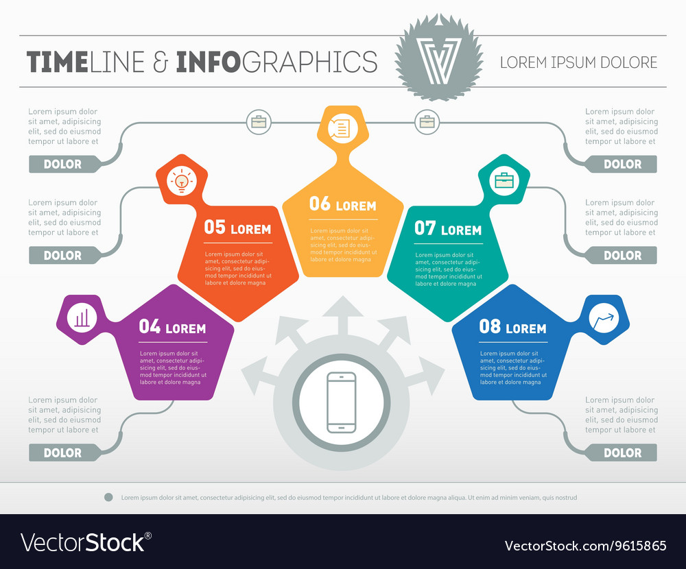 Part of the report with logo and icons set