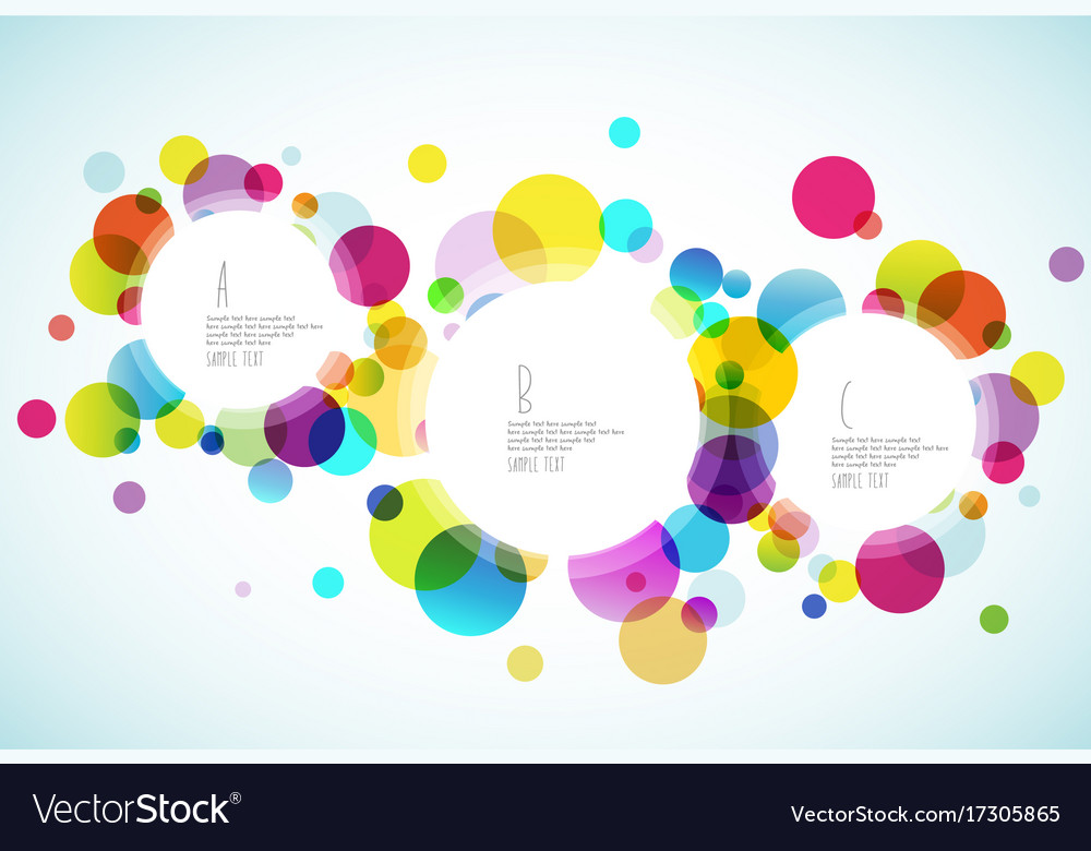 Random colorful bubbles with place for your text