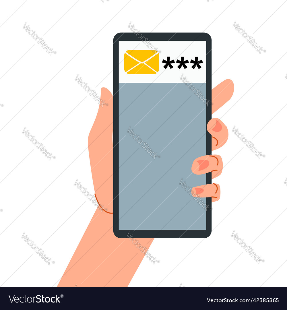 Smartphone in hand two-factor authentication
