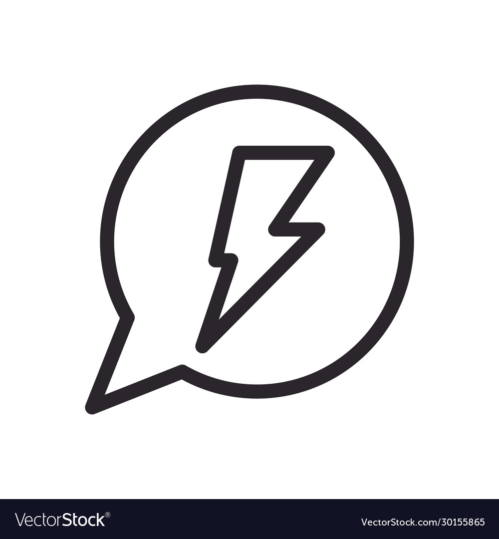 Speech bubble message line style icon