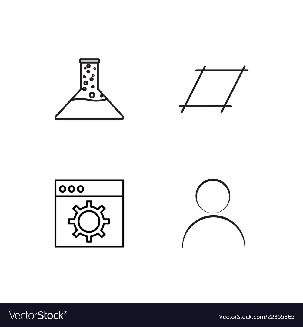 Web simple outlined icons set Vector Image Web simple outlined icons set