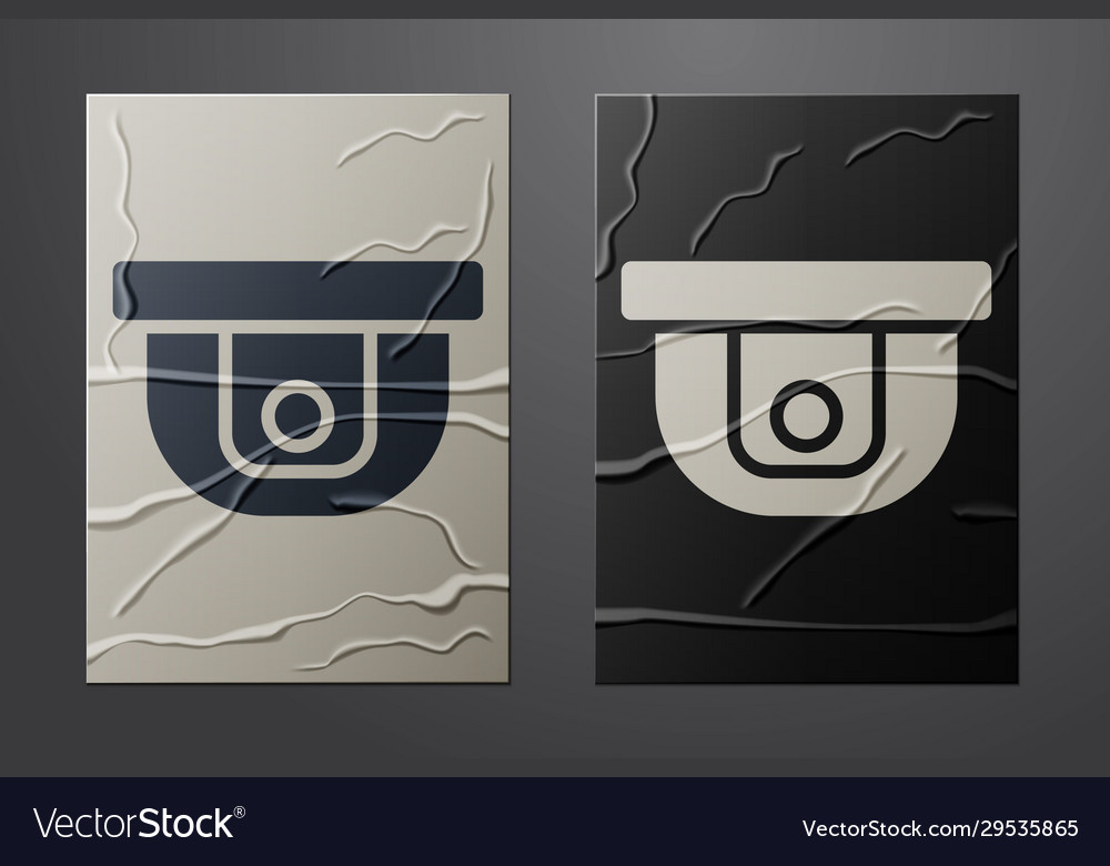 White motion sensor icon isolated on crumpled