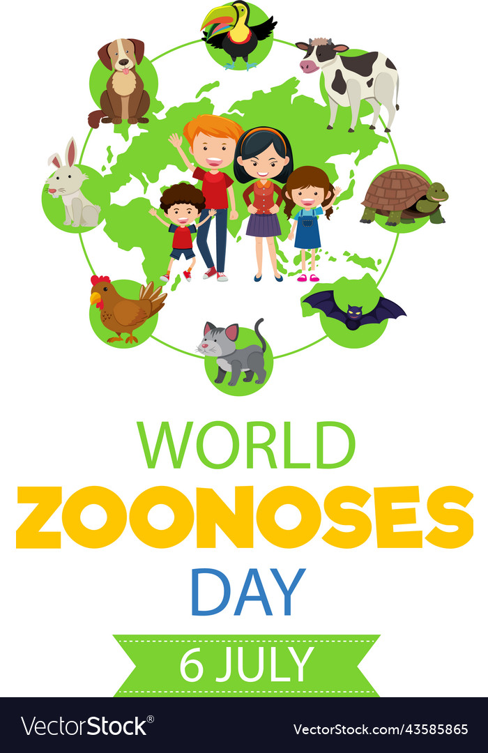 World zoonoses day banner design Royalty Free Vector Image