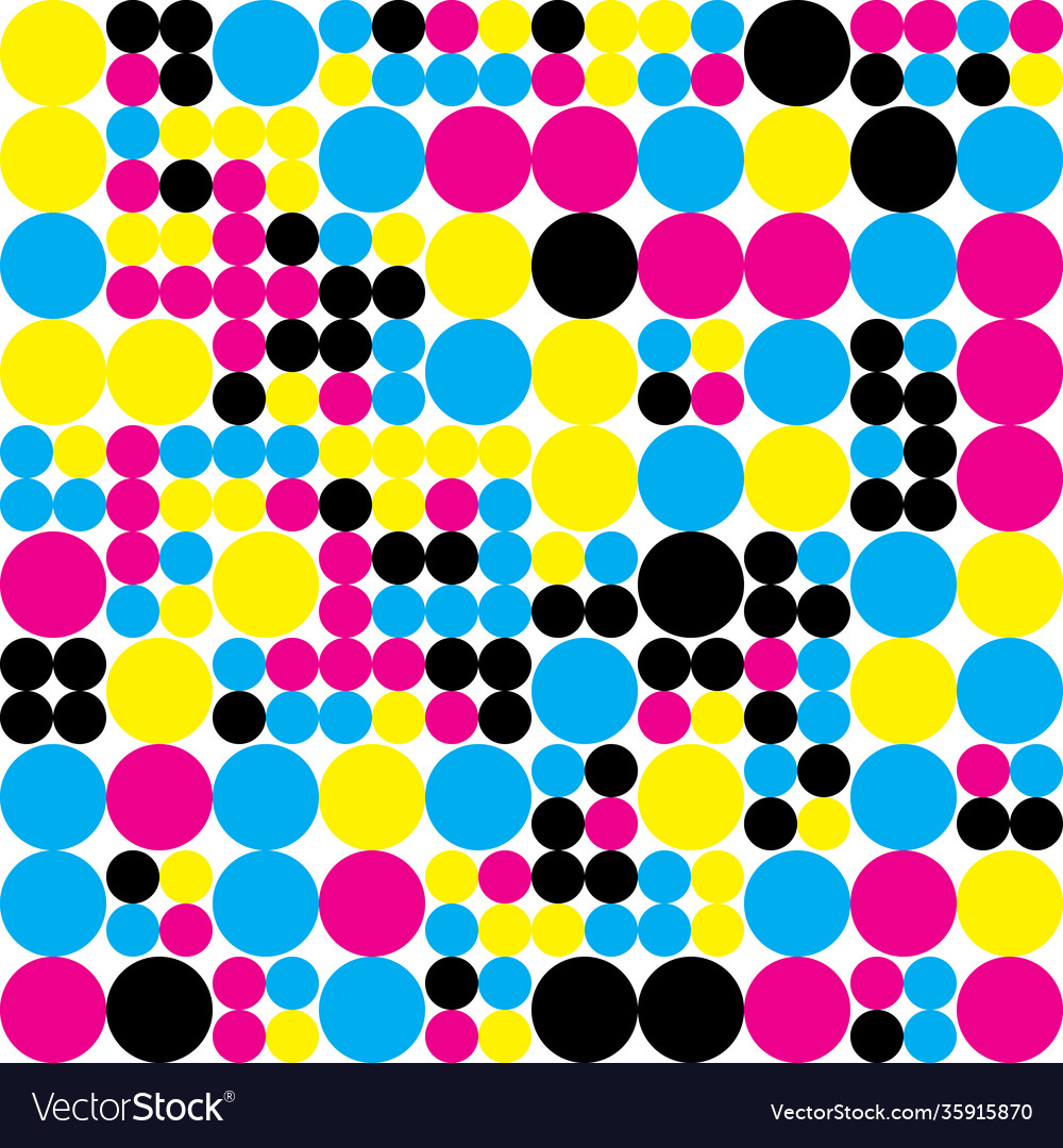 Abstract dotted cmyk background pattern