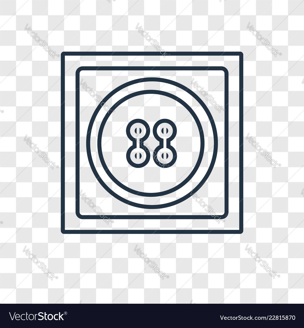 Button concept linear icon isolated