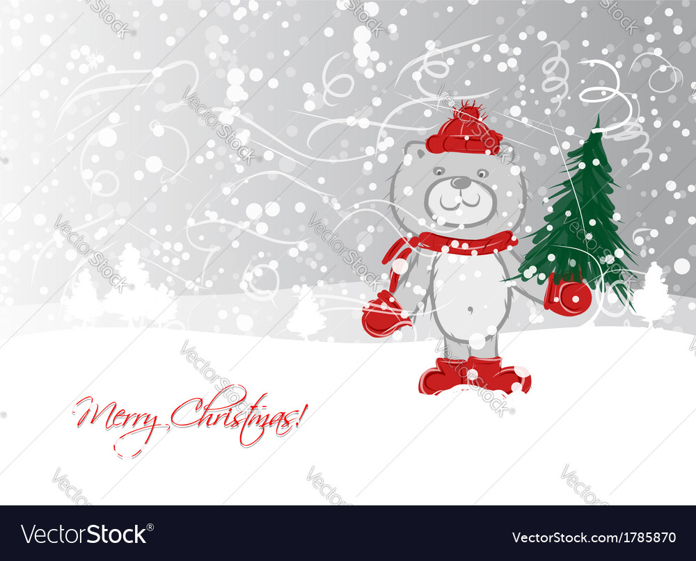 christmas card design with funny bear christmas card designs with pictures