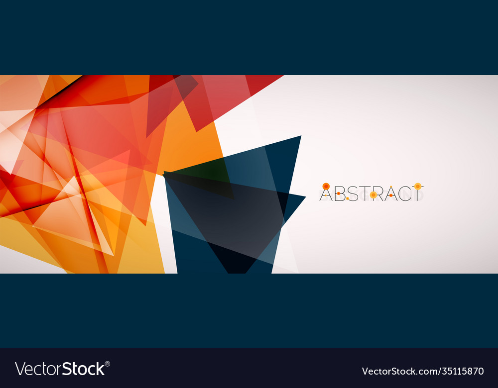 Geometric abstract background color triangle vector image Geometric abstract background color triangle