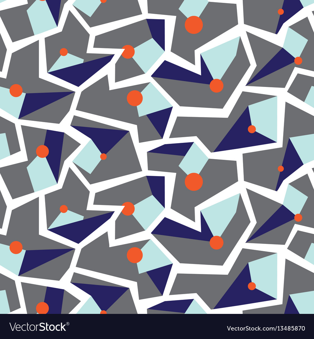 Geometric Memphis Style Modern Seamless Pattern Vector Image