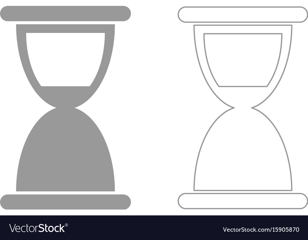 Hourglass the grey set icon