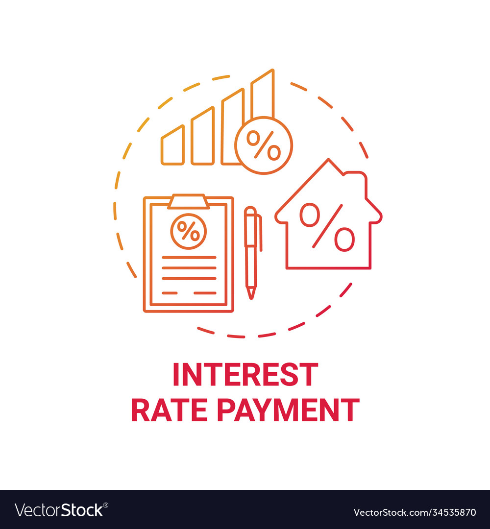 Interest rate payment concept icon