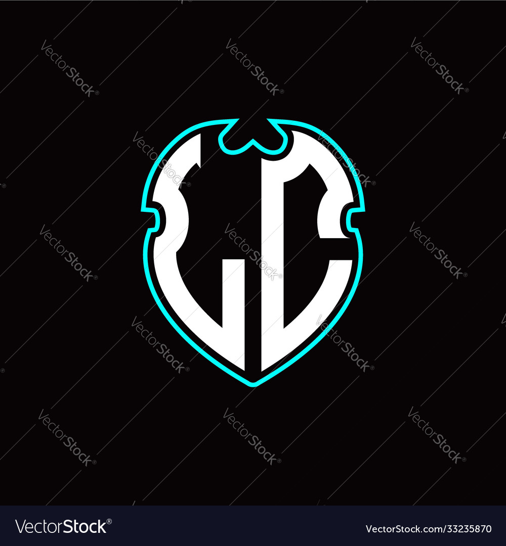 L c initial logo design with a shield shape