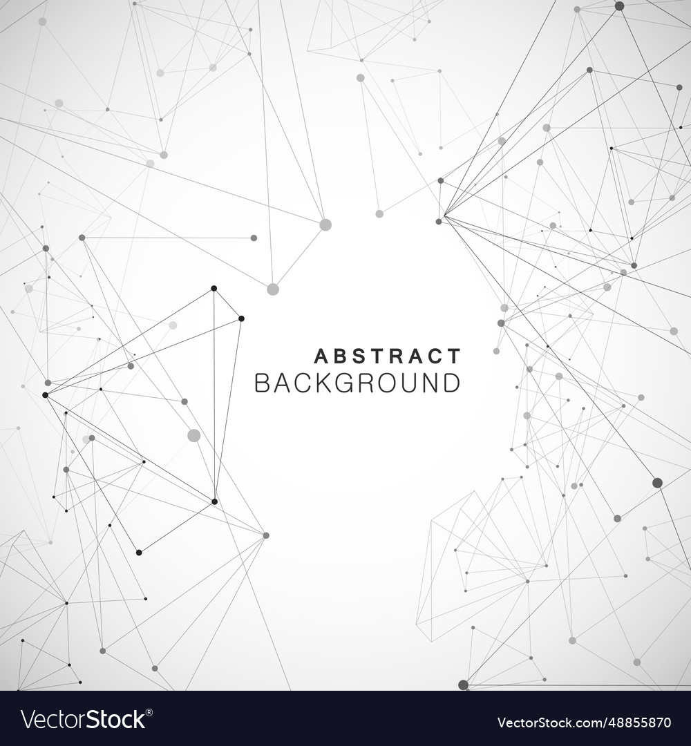 Network science polygonal triangle digital node Vector Image Network science polygonal triangle digital node