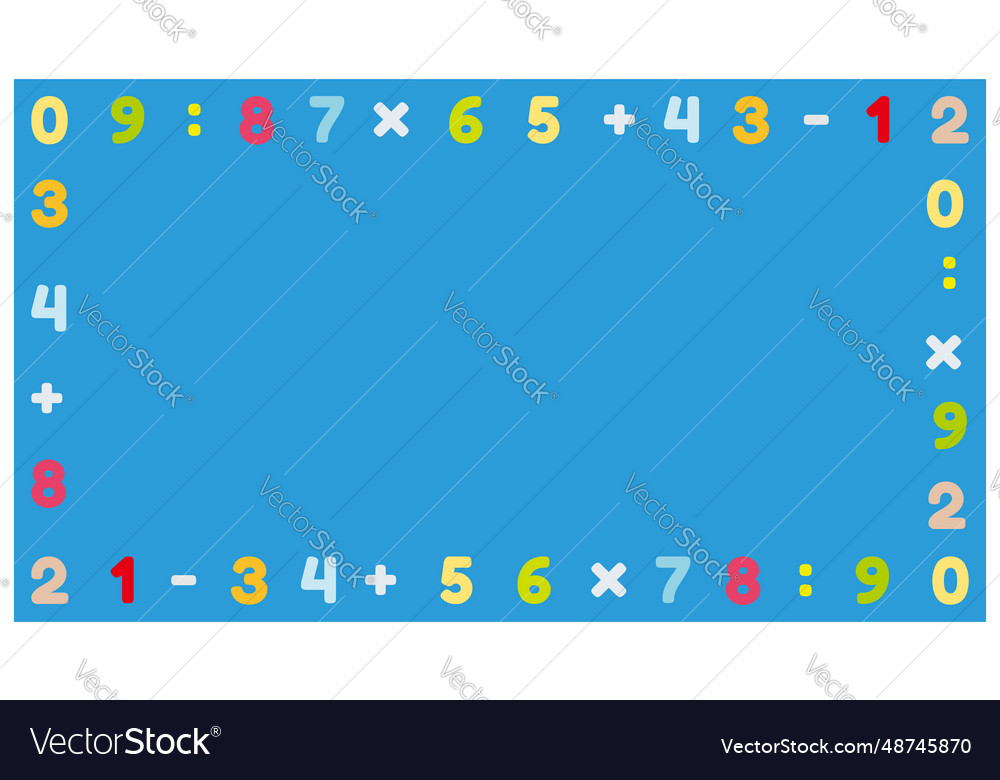 Numbers and punctuation marks vector image Numbers and punctuation marks